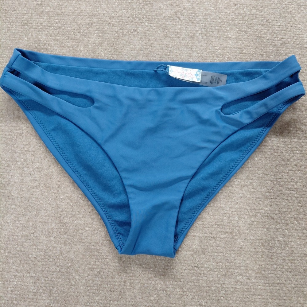 Altar'd State Swim Hipster Colbolt Blue BIKINI BOTTOM Size SMALL Side Slit